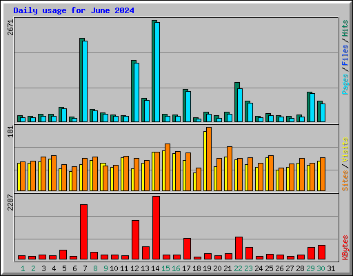 Daily usage for June 2024