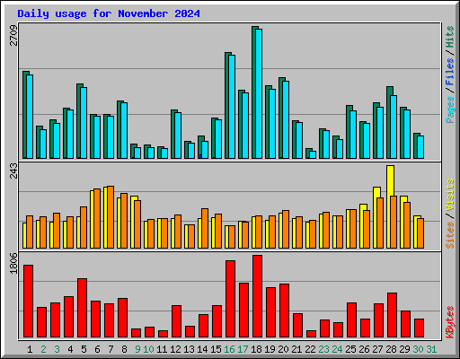 Daily usage for November 2024