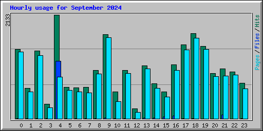 Hourly usage for September 2024